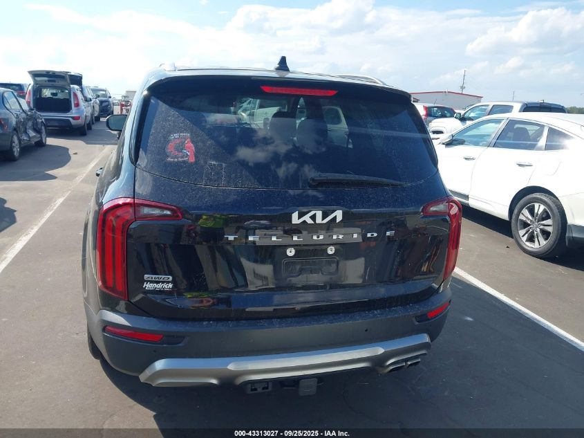 2022 Kia Telluride Ex VIN: 5XYP3DHC9NG222131 Lot: 43313027