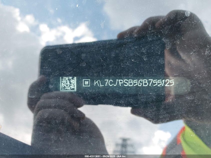 2016 Chevrolet Trax Lt VIN: KL7CJPSB5GB755125 Lot: 43313051