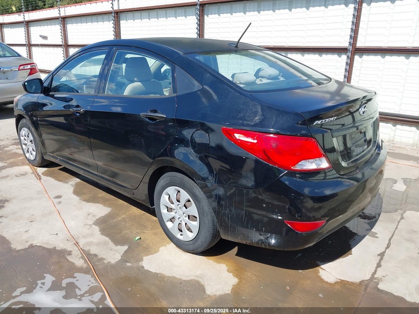 2016 Hyundai Accent Se black sedan gasoline KMHCT4AE2GU989231 photo #4
