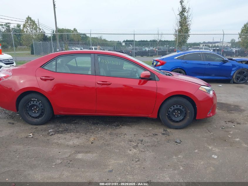 2016 Toyota Corolla Le VIN: 2T1BURHE3GC553937 Lot: 43313181