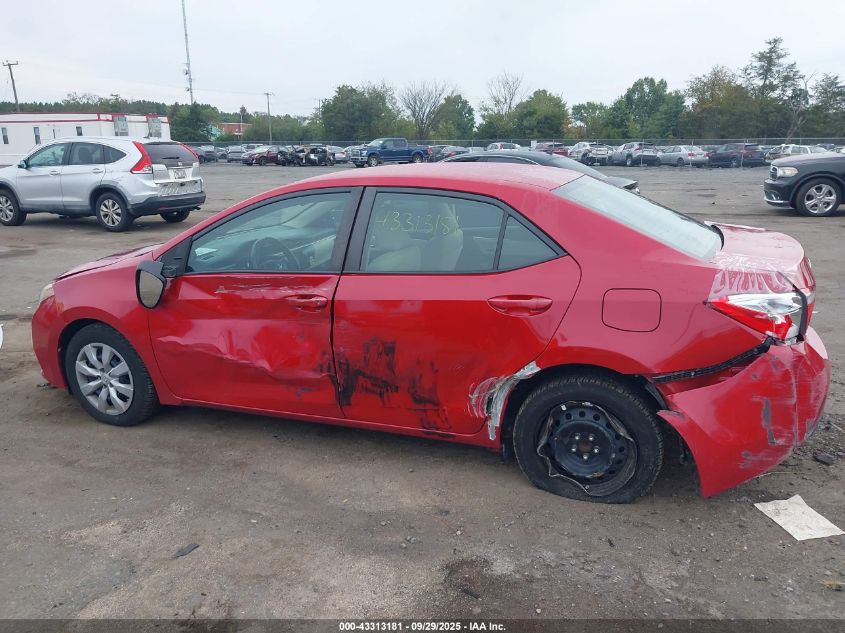 2016 Toyota Corolla Le VIN: 2T1BURHE3GC553937 Lot: 43313181