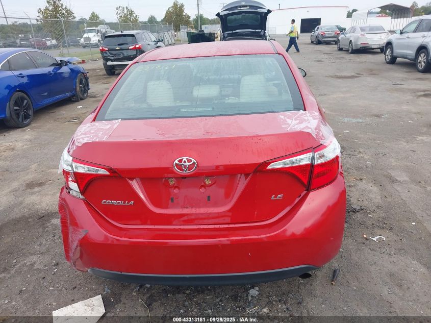 2016 Toyota Corolla Le VIN: 2T1BURHE3GC553937 Lot: 43313181