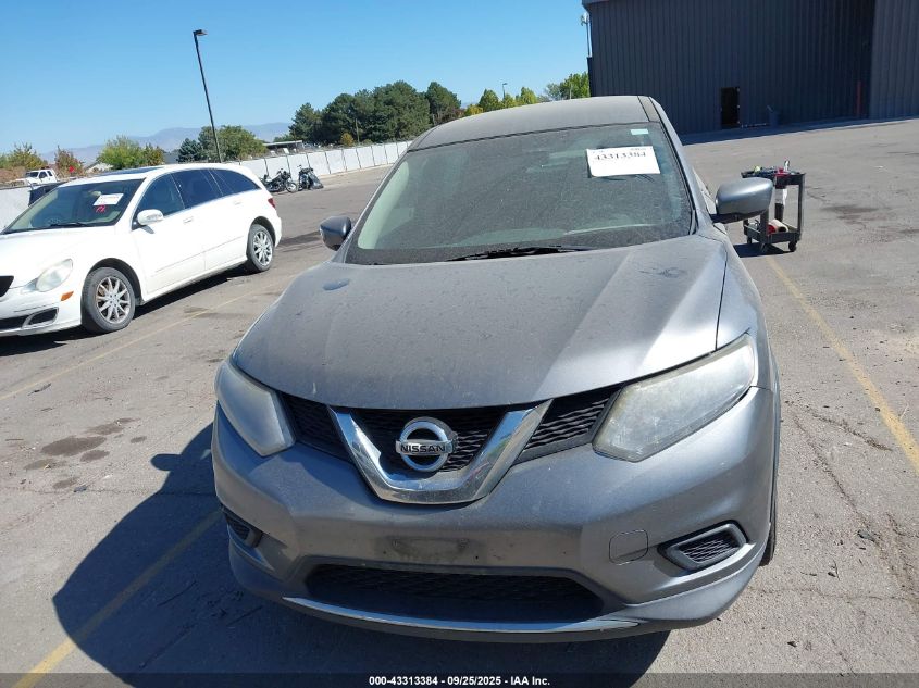 2016 Nissan Rogue S/Sl/Sv VIN: KNMAT2MV7GP666383 Lot: 43313384
