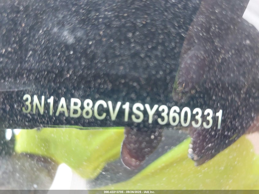 2025 Nissan Sentra Sv VIN: 3N1AB8CV1SY360331 Lot: 43313705