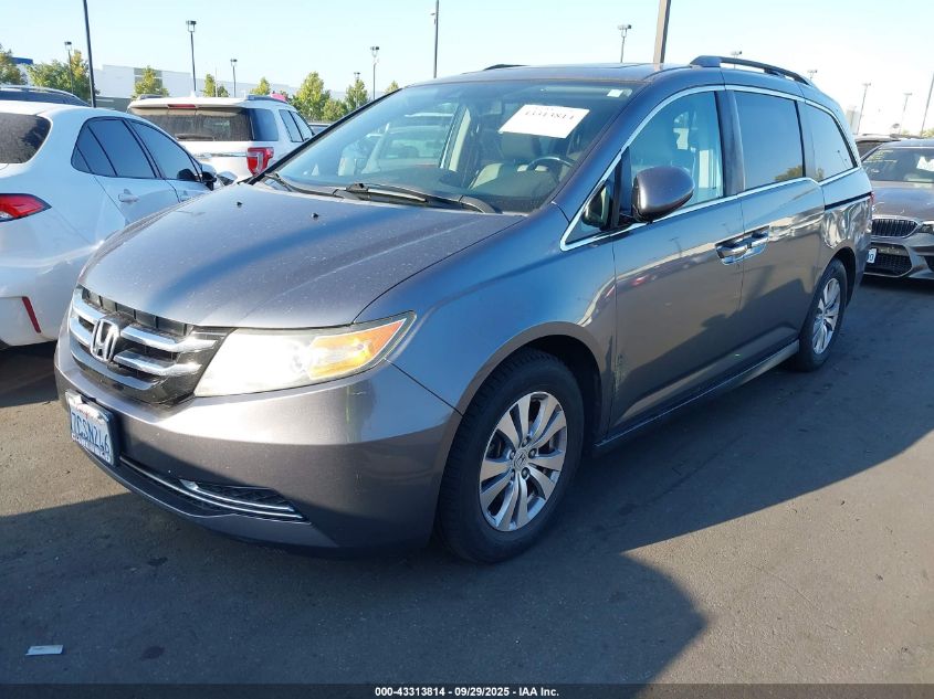 2014 Honda Odyssey Ex-L grey van gasoline 5FNRL5H6XEB043922 photo #3