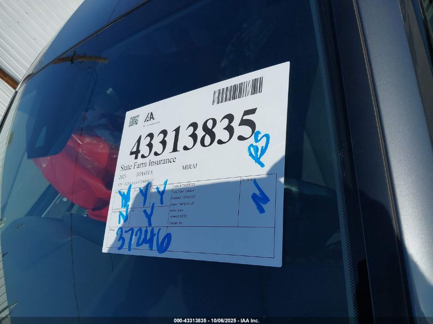 2023 Toyota Mirai Xle VIN: JTDAAAAA7PA008115 Lot: 43313835