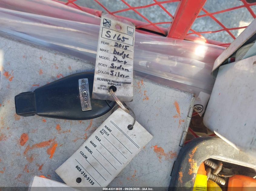 2015 Dodge Dart Sxt VIN: 1C3CDFBBXFD228211 Lot: 43313839