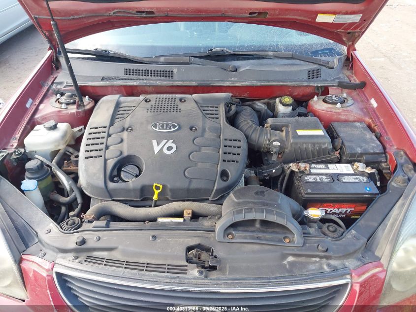 2007 Kia Optima Ex V6 VIN: KNAGE124275117417 Lot: 43313966