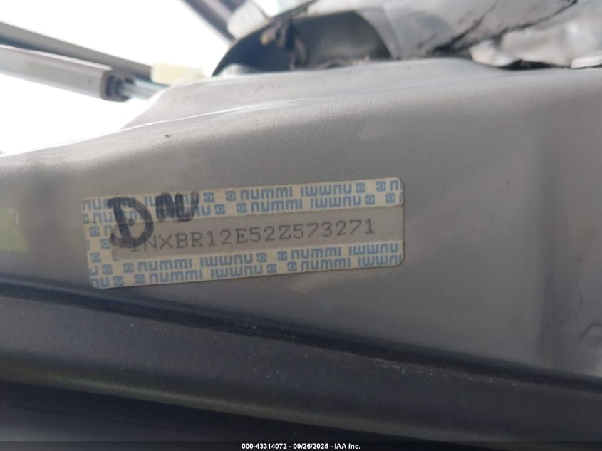 2002 Toyota Corolla Ce VIN: 1NXBR12E52Z573271 Lot: 43314072