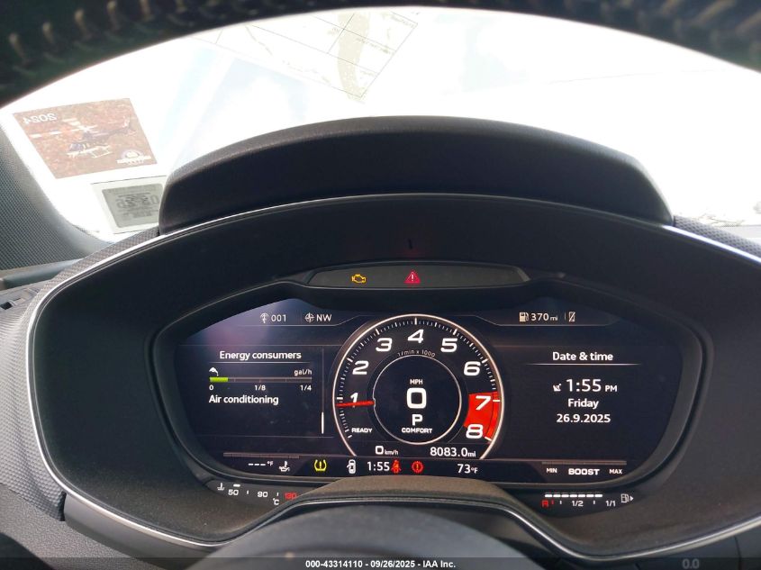 2018 Audi Tt 2.0T VIN: TRUC5AFV8J1000756 Lot: 43314110