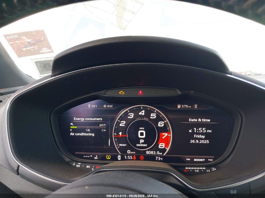 2018 Audi Tt 2.0T VIN: TRUC5AFV8J1000756 Lot: 43314110