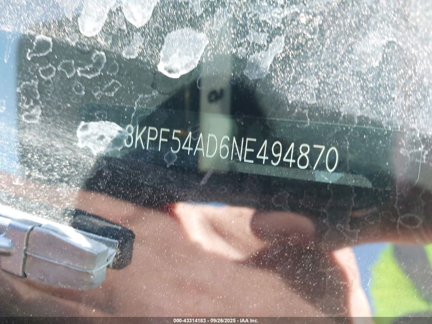 2022 Kia Forte Gt-Line VIN: 3KPF54AD6NE494870 Lot: 43314183