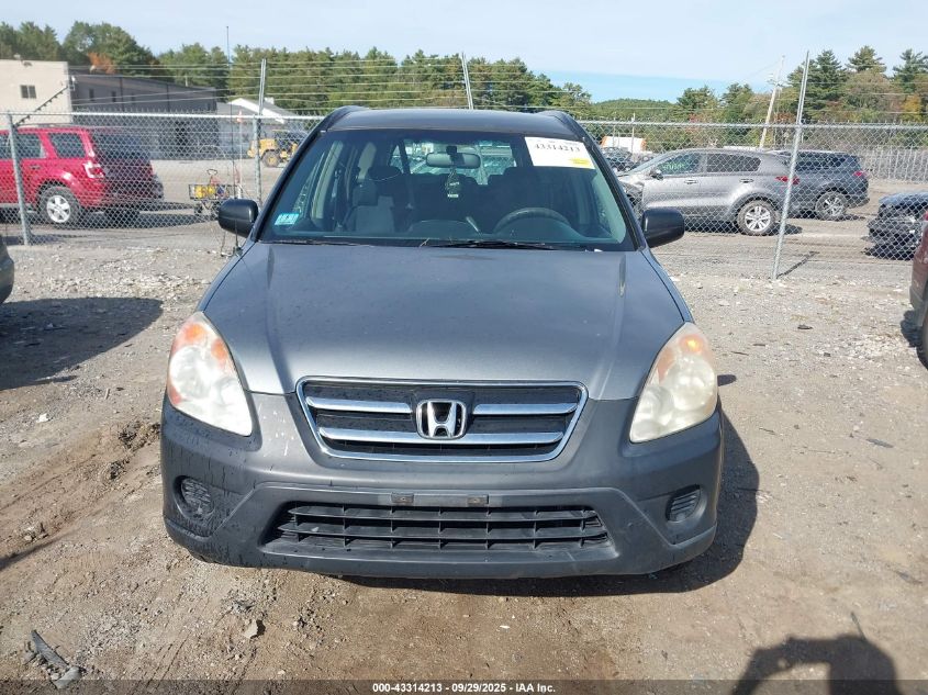 2006 Honda Cr-V Lx VIN: SHSRD78596U426163 Lot: 43314213