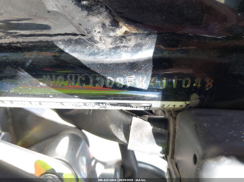 2015 Honda Cmx250 C VIN: JH2MC1308FK901048 Lot: 43314504