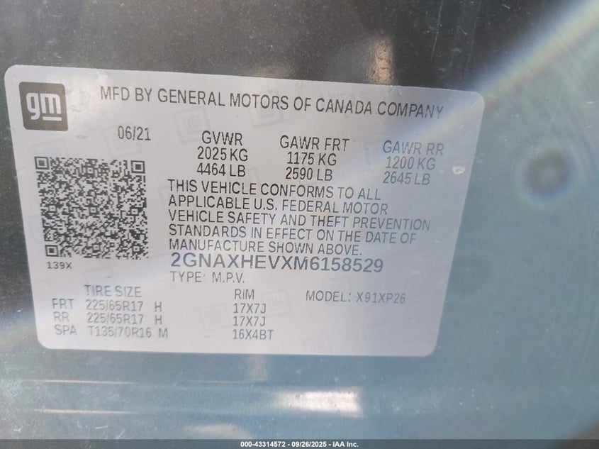 2021 CHEVROLET EQUINOX FWD LS - 2GNAXHEVXM6158529