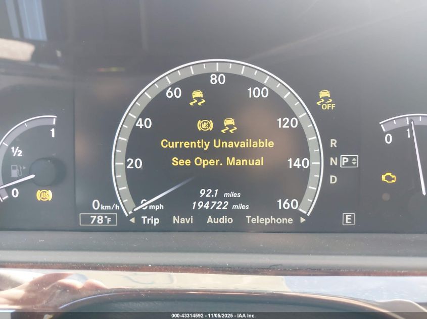 2011 Mercedes-Benz S 550 VIN: WDDNG7BB2BA367834 Lot: 43314592