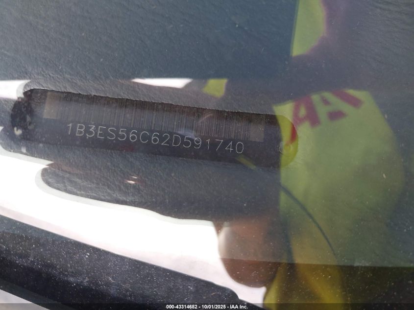 2002 Dodge Neon Sxt VIN: 1B3ES56C62D591740 Lot: 43314682