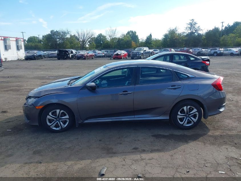 2018 Honda Civic Lx VIN: 19XFC2F57JE043808 Lot: 43314688