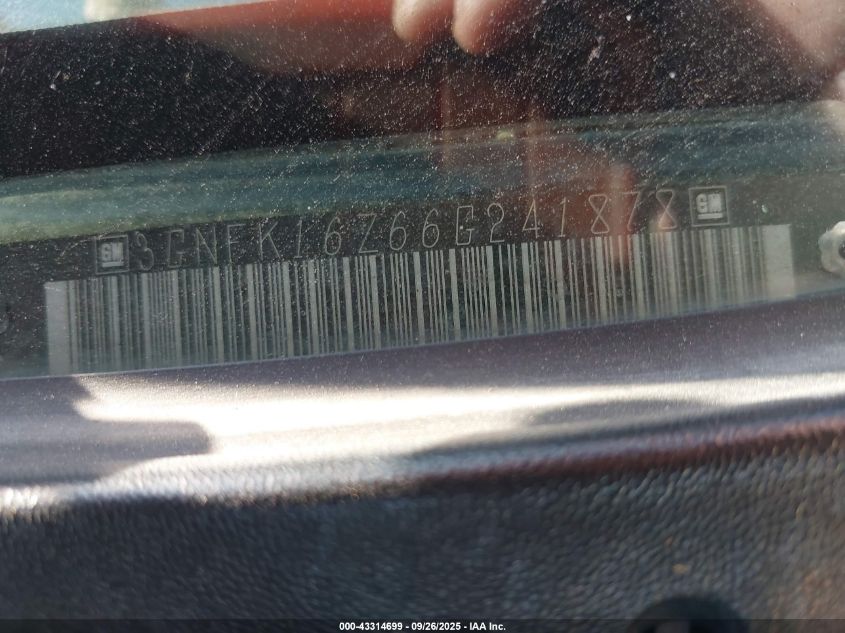 2006 Chevrolet Suburban 1500 Lt VIN: 3GNFK16Z66G241878 Lot: 43314699