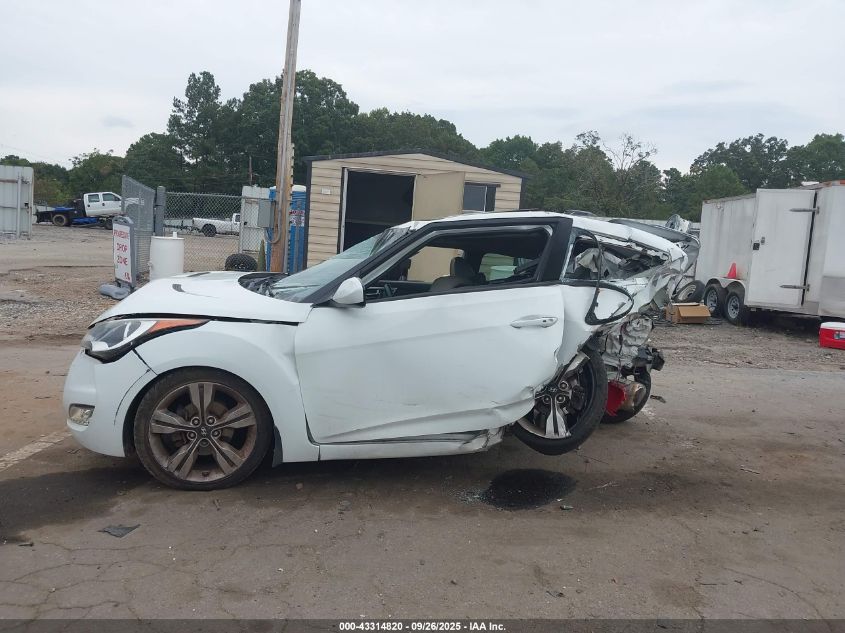 2013 Hyundai Veloster Base W/Gray VIN: KMHTC6AD0DU155604 Lot: 43314820