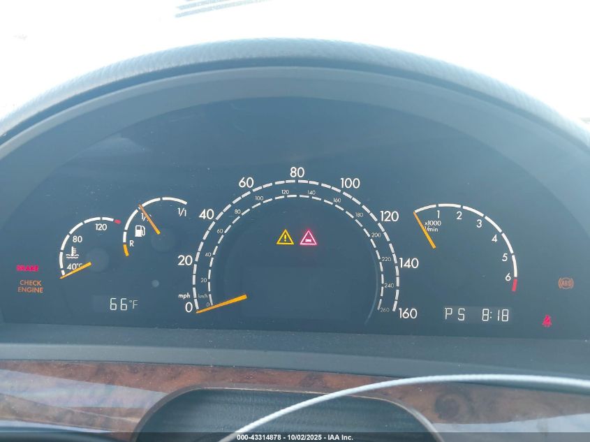 2001 Mercedes-Benz S 500 500 VIN: WDBNG75J11A158448 Lot: 43314878