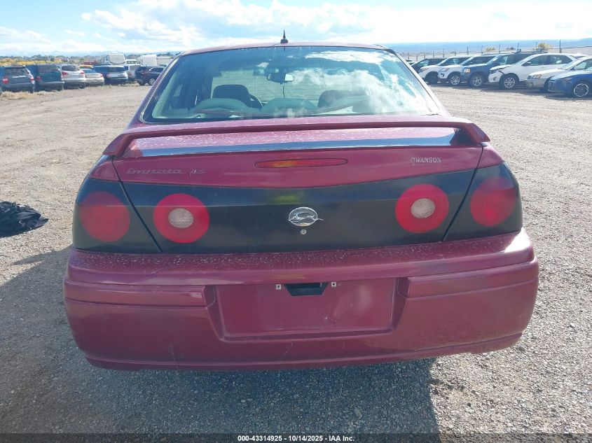 2005 Chevrolet Impala Ls VIN: 2G1WH55K059262780 Lot: 43314925