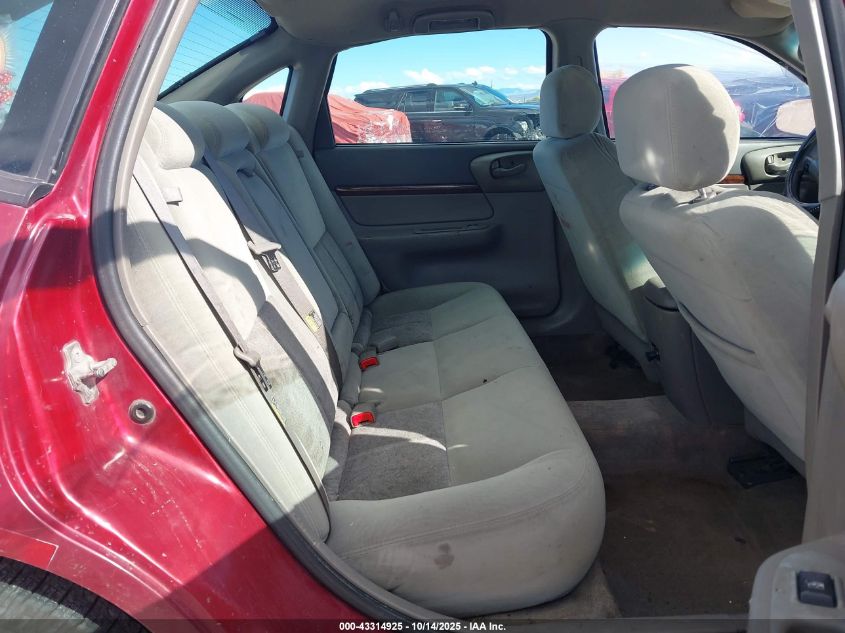 2005 Chevrolet Impala Ls VIN: 2G1WH55K059262780 Lot: 43314925