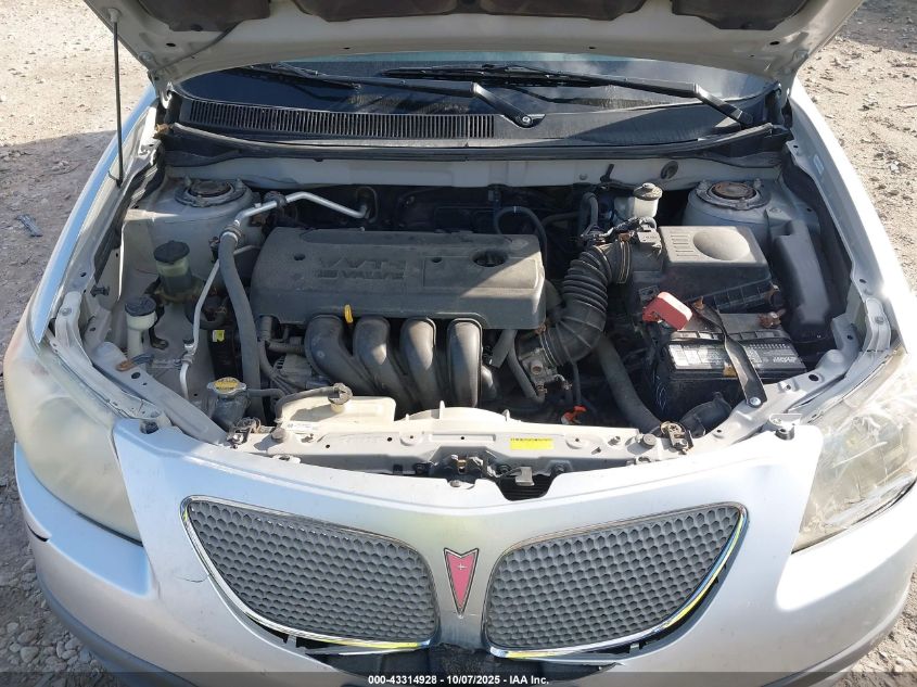 2008 Pontiac Vibe VIN: 5Y2SL65868Z411296 Lot: 43314928