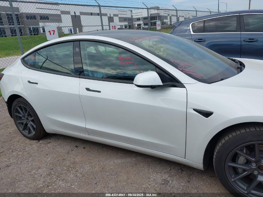 2022 Tesla Model 3 Long Range Dual Motor All-Wheel Drive VIN: 5YJ3E1EB4NF182924 Lot: 43314941