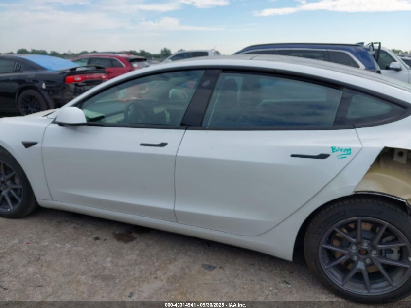 2022 Tesla Model 3 Long Range Dual Motor All-Wheel Drive VIN: 5YJ3E1EB4NF182924 Lot: 43314941