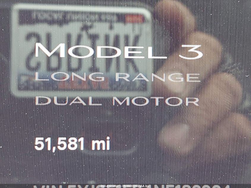 2022 Tesla Model 3 Long Range Dual Motor All-Wheel Drive VIN: 5YJ3E1EB4NF182924 Lot: 43314941