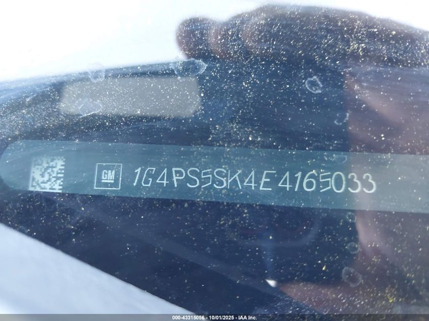 2014 Buick Verano Leather Group VIN: 1G4PS5SK4E4165033 Lot: 43315056