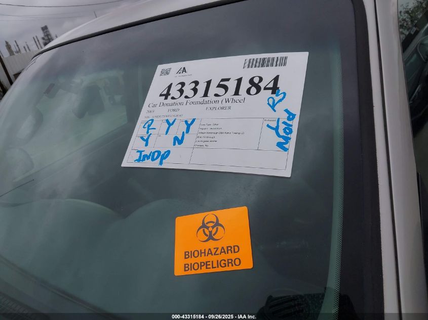 2003 Ford Explorer Nbx/Xlt VIN: 1FMDU73W03ZA28343 Lot: 43315184