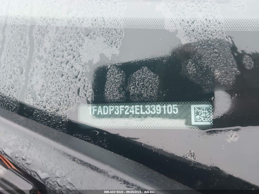 2014 Ford Focus Se VIN: 1FADP3F24EL339105 Lot: 43315323