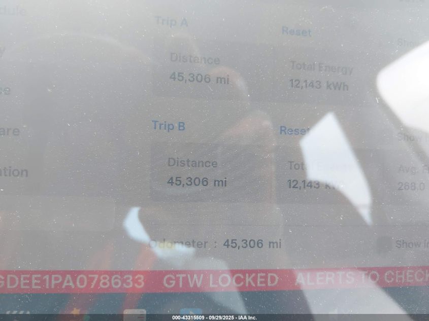 2023 Tesla Model Y Awd/Long Range Dual Motor All-Wheel Drive VIN: 7SAYGDEE1PA078633 Lot: 43315509