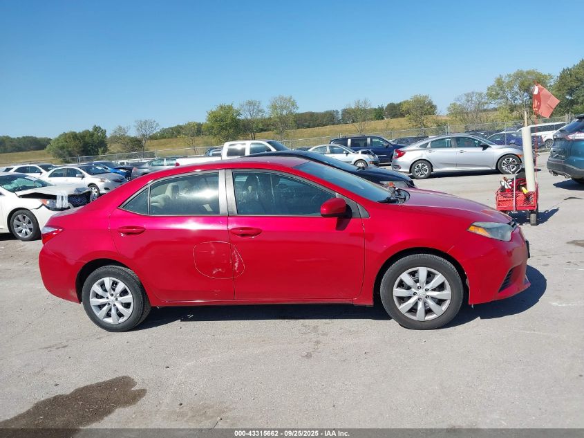 2014 Toyota Corolla Le VIN: 5YFBURHEXEP150888 Lot: 43315662