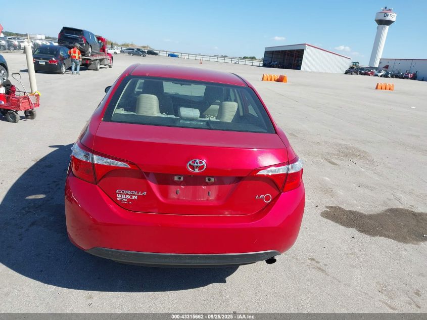 2014 Toyota Corolla Le VIN: 5YFBURHEXEP150888 Lot: 43315662