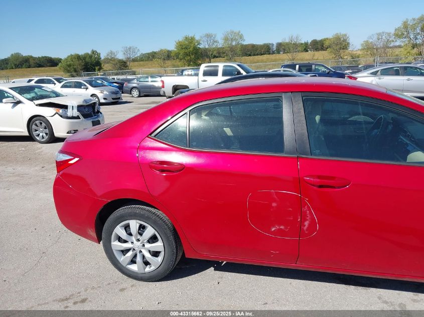 2014 Toyota Corolla Le VIN: 5YFBURHEXEP150888 Lot: 43315662