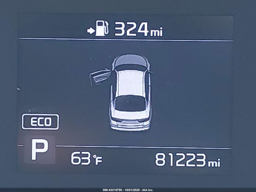 2019 Kia Optima Lx VIN: 5XXGT4L37KG379437 Lot: 43315758