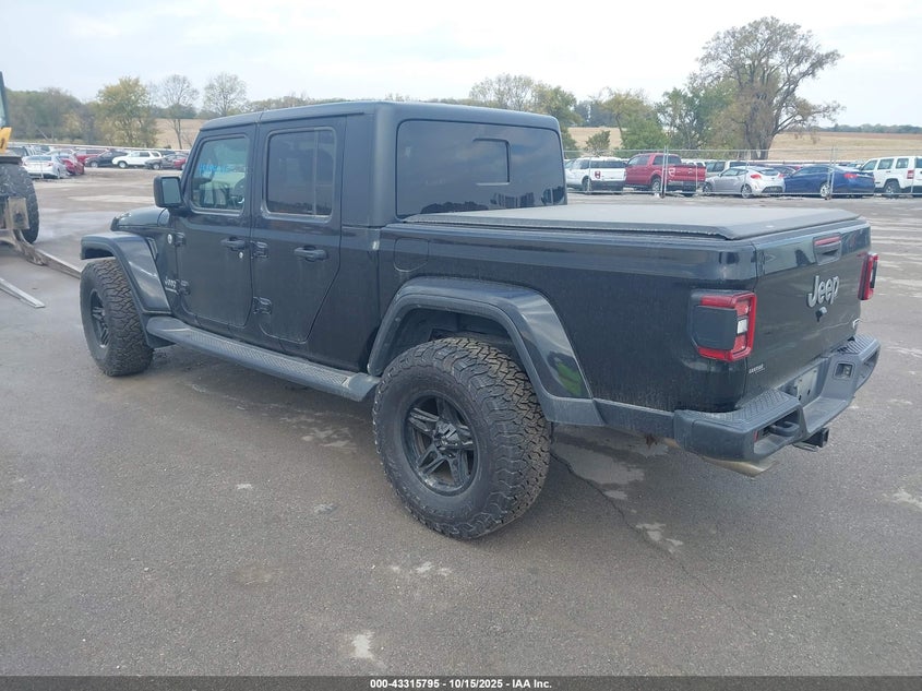 Vin: 1c6hjtfg4ll199375, lot: 43810441, jeep gladiator overland 4x4 20203