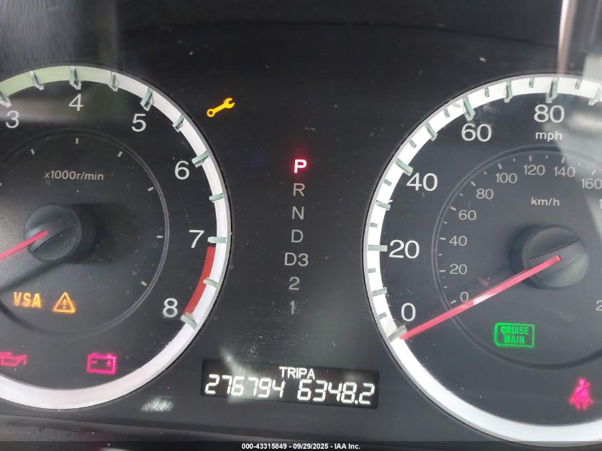 2010 Honda Accord 2.4 Ex VIN: 1HGCP2F77AA048696 Lot: 43315849