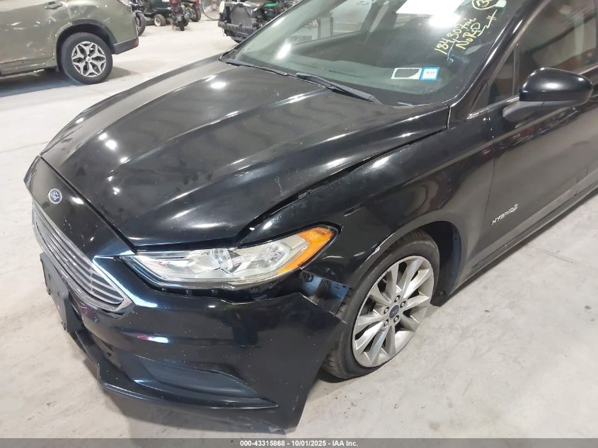 2017 Ford Fusion Hybrid Se VIN: 3FA6P0LUXHR322571 Lot: 43315868