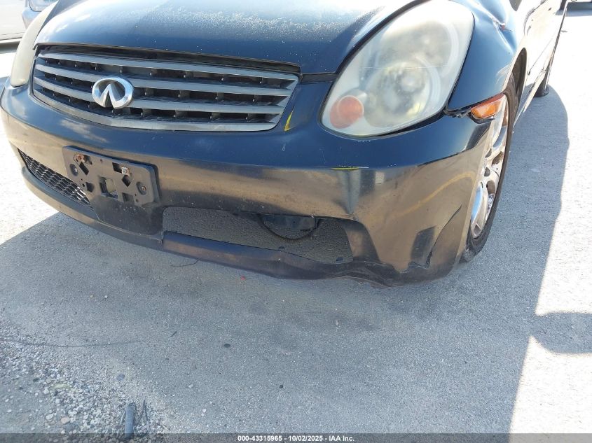 2006 Infiniti G35 VIN: JNKCV51E36M507612 Lot: 43315965