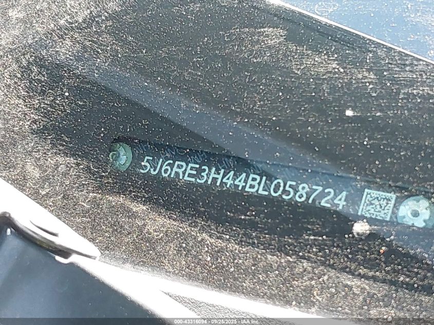 2011 Honda Cr-V Se VIN: 5J6RE3H44BL058724 Lot: 43316094