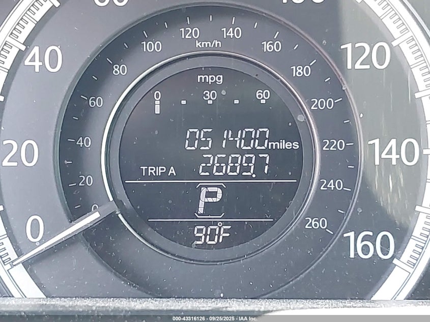 2013 Honda Accord Ex VIN: 1HGCR2F75DA186347 Lot: 43316126