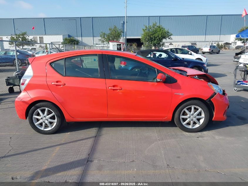 2012 Toyota Prius C Four VIN: JTDKDTB33C1010073 Lot: 43316307