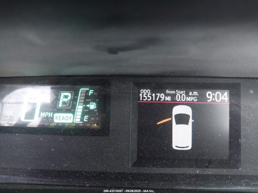 2012 Toyota Prius C Four VIN: JTDKDTB33C1010073 Lot: 43316307