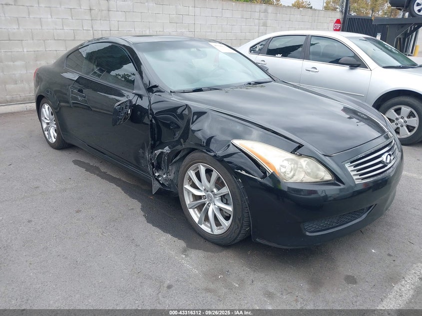 2008 Infiniti G37 Journey black coupe gasoline JNKCV64E58M108382 photo #1