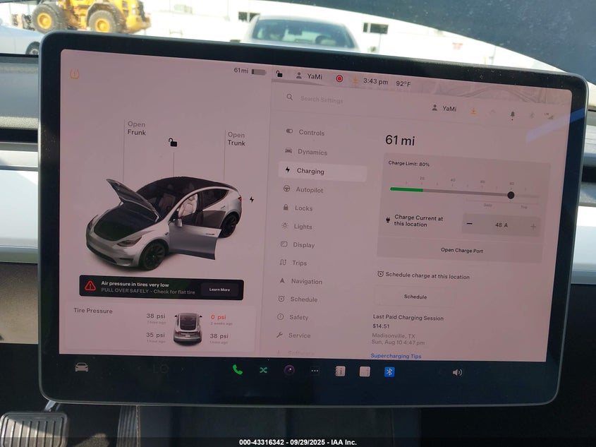 2021 Tesla Model Y Long Range Dual Motor All-Wheel Drive VIN: 5YJYGDEE1MF253054 Lot: 43316342