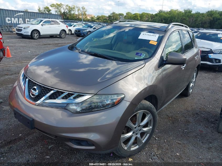2012 Nissan Murano Le VIN: JN8AZ1MW5CW232937 Lot: 43316491